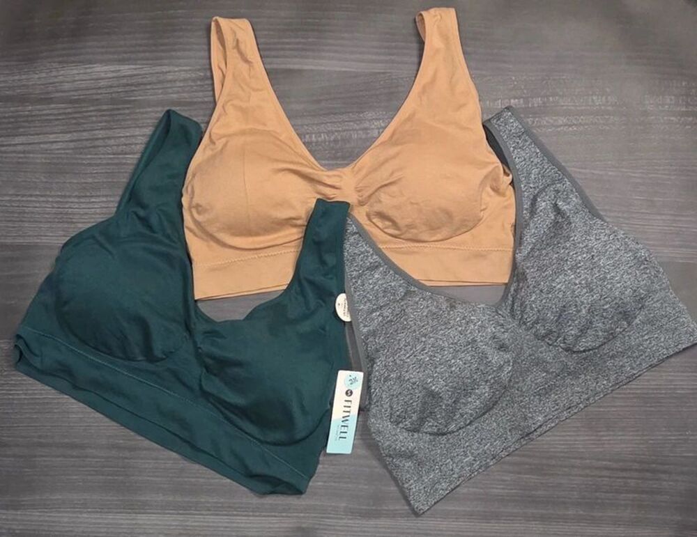 Fitwell Intimates & Sleepwear NWT 3-Pack Fitwell Wireless Comfort Bras Size 3X